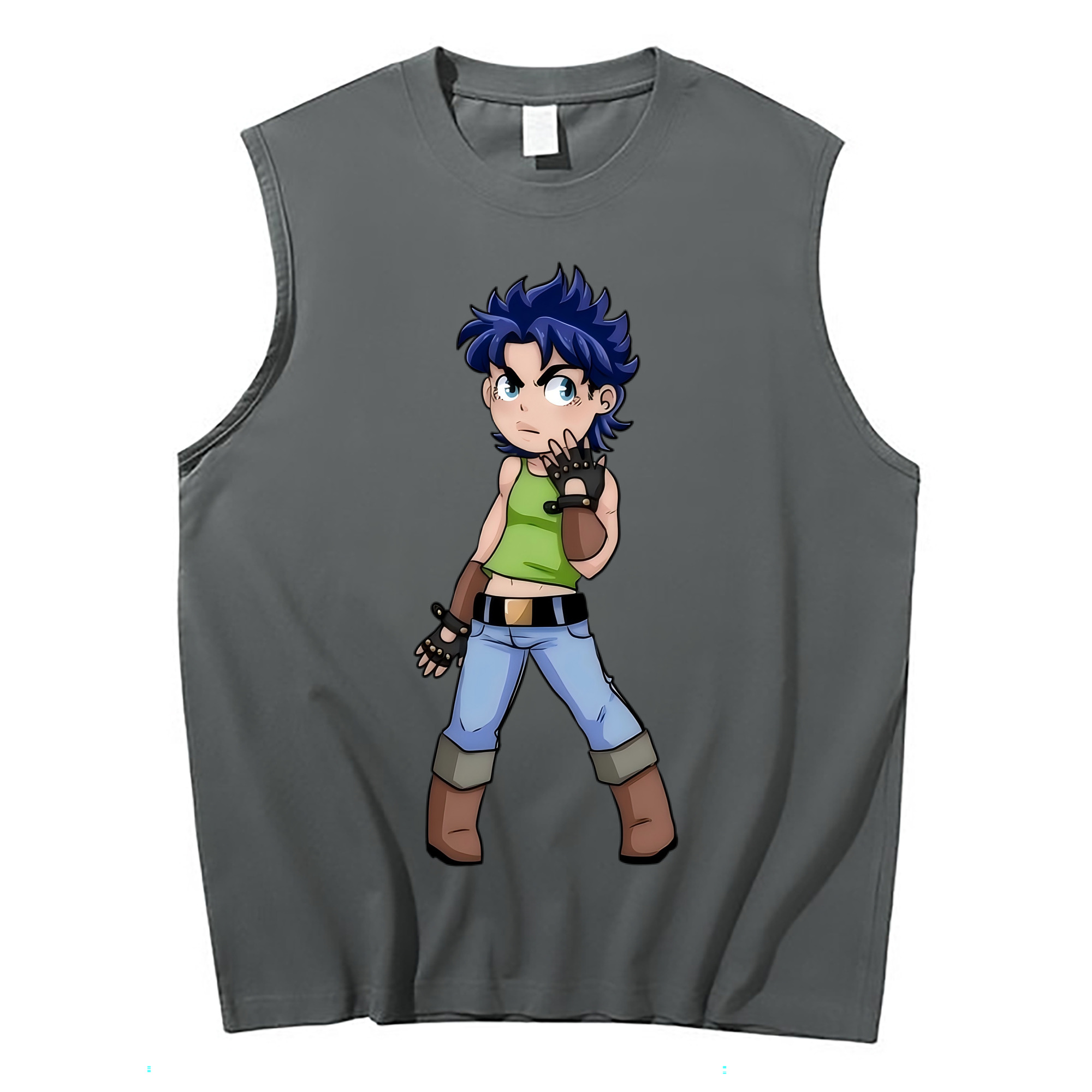（画像用） ジョジョの奇妙な冒険 広瀨康一 JoJo's Bizarre Adventure Hirose Koichi コットン100％タンクトップ（フロントプリント）